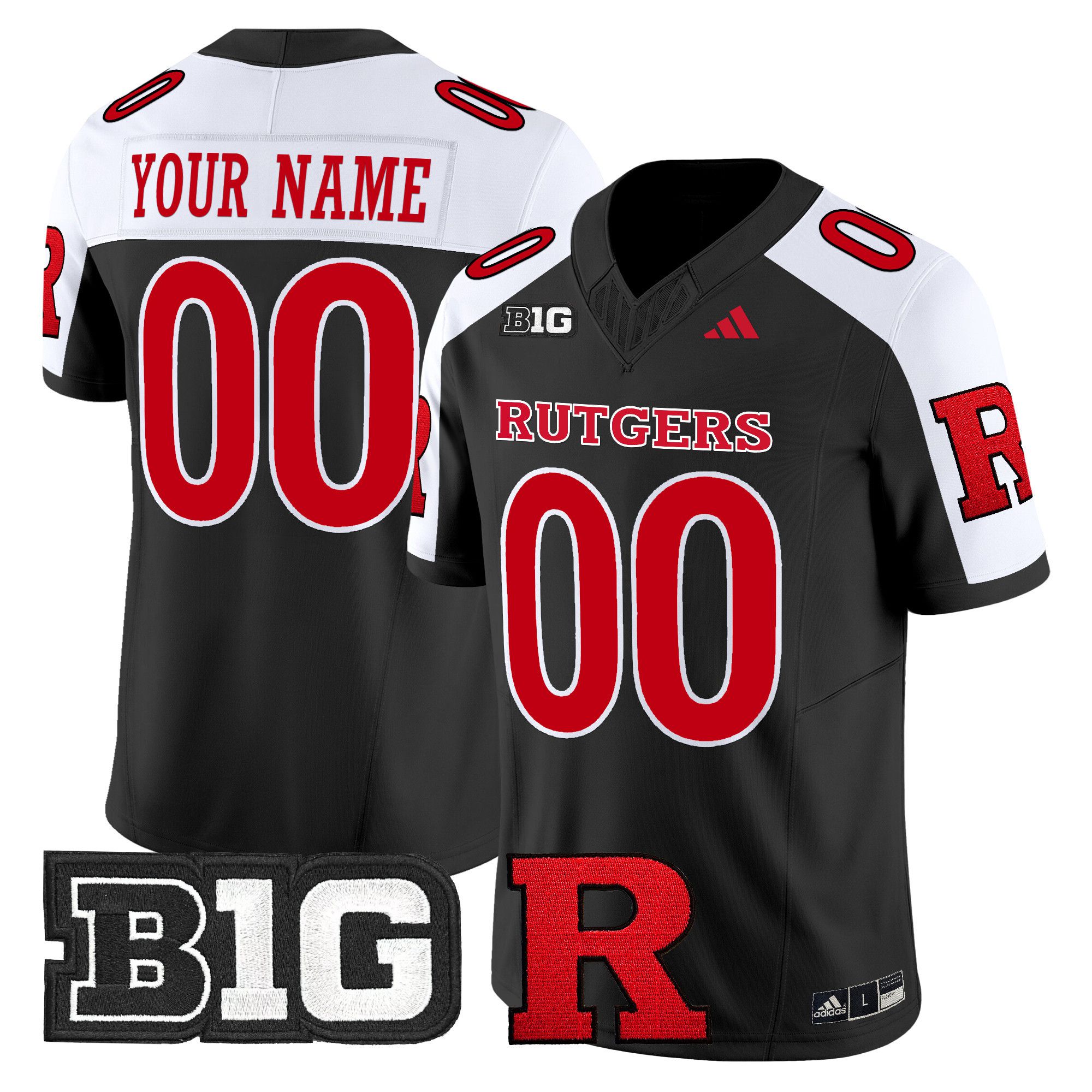 Men Rutgers Scarlet Knights Black 2024 Vapor Limited Custom NCAA Jersey